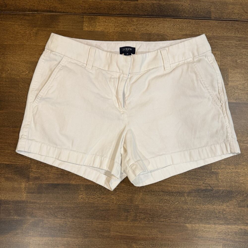 J. CREW White Chino Boyfriend Shorts - Women's Size 2 RE-IMAGINGED